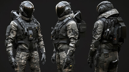 Fototapeta premium Tactical Space Armor for Futuristic Soldiers