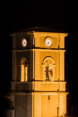 Eglise et clocher de Cassis de nuit