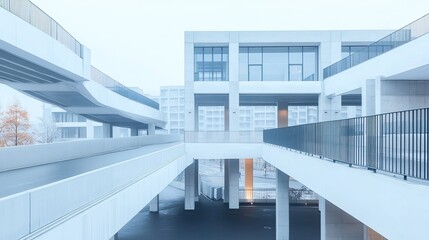 Fototapeta premium Tangled concrete maze, Cars weave, a metal river, Flowing, ever on.