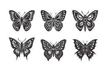 Cute and spooky butterfly bundle vector art