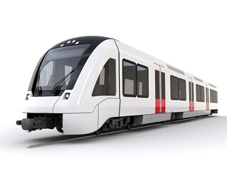 Modern Commuter Train: A sleek, modern commuter train with clean lines and a streamlined design stands ready to transport passengers efficiently and comfortably.