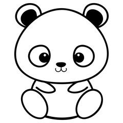 Cute Panda Vector Graphic Art Illustration