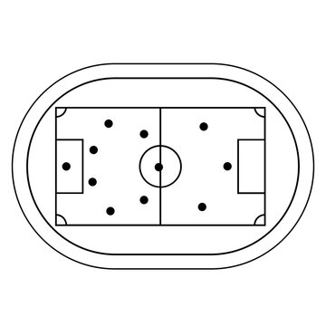 black and white soccer field stadium clip art preview