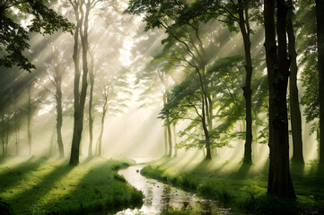 雨上がりの森の静寂