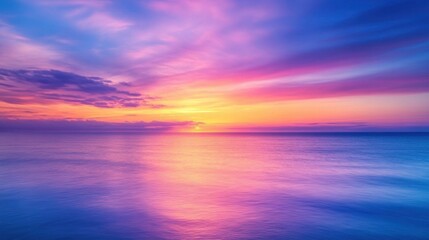 Fototapeta premium serene sunset over calm ocean