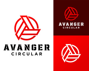 Letter A monogram sport geometric triangle logo design.