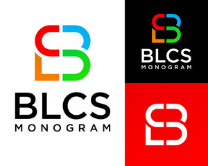 BLCS letters monogram business company logo design.

