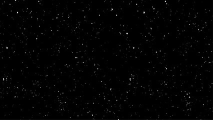 Falling Snow down On The Black Background. High quality vector illustration.