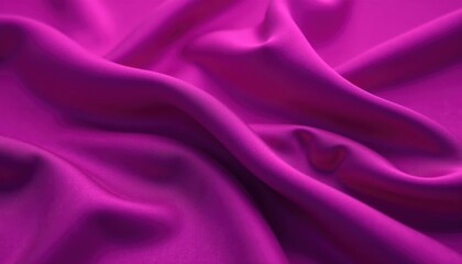 Fototapeta premium Elegant flowing fuchsia satin fabric, abstract background