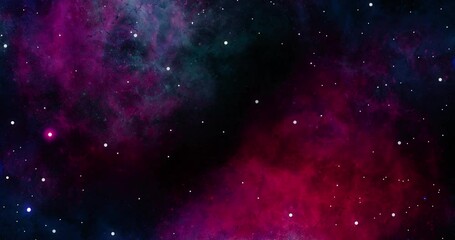 Slow movement of the Milky Way. Animated vidio.