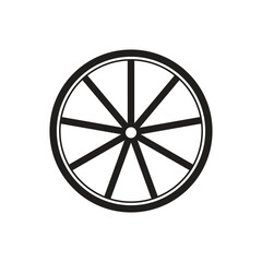 Fototapeta premium Wheel vector image, isolate, illustration wheel.