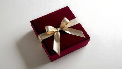 Obraz premium Gift box presentation indoor setting photography minimalist design top view celebration concept