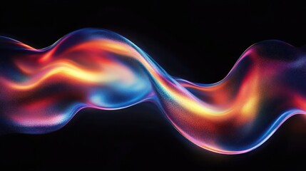 Vibrant Abstract Liquid Wave Fluid Rainbow Color Palette Minimalist Dark Background