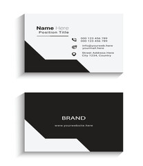 Set of modern business card print templates. Personal visiting card with company logo. Vector illustration