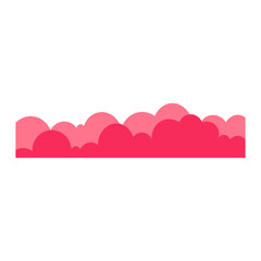 Illustration of Fluffy Pink Clouds