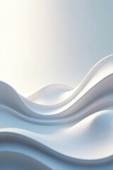 Obraz premium Abstract White Undulating Forms Create a Serene and Elegant Background for Modern Design Projects
