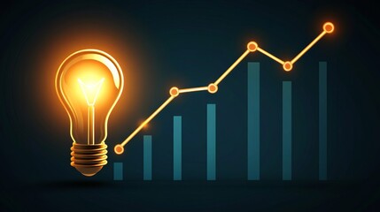 Inspiring creative breakthroughs studio illustration bright environment innovative perspective glowing light bulb