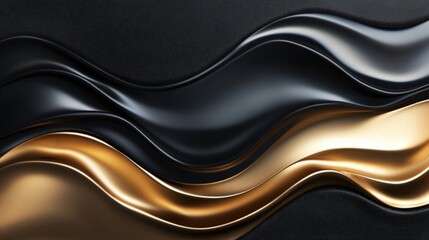A black and gold wave pattern is shown in the image