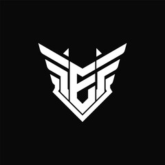 Letter E wing logo