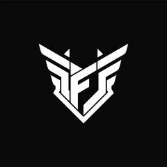 Letter F wing logo