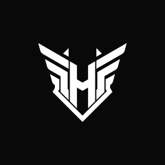 Letter H wing logo