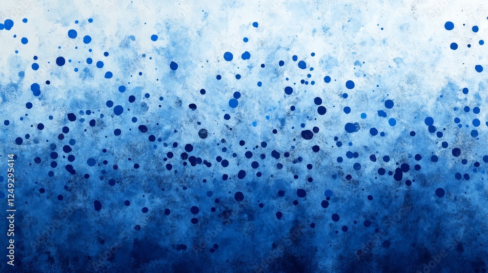 Poster creating abstract blue gradient with polka dots digital space visual art artistic environment creati