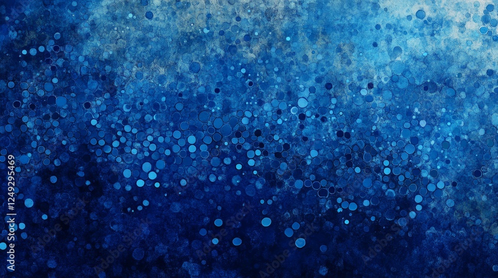 Poster designing abstract blue gradient patterns digital canvas graphic art virtual space close-up polka do