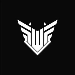 Letter W wing logo