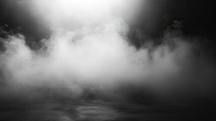 Fototapeta premium Ethereal Mist and Smoke in Monochromatic Black and White Setting