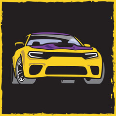 Fully editable sports car vector design
