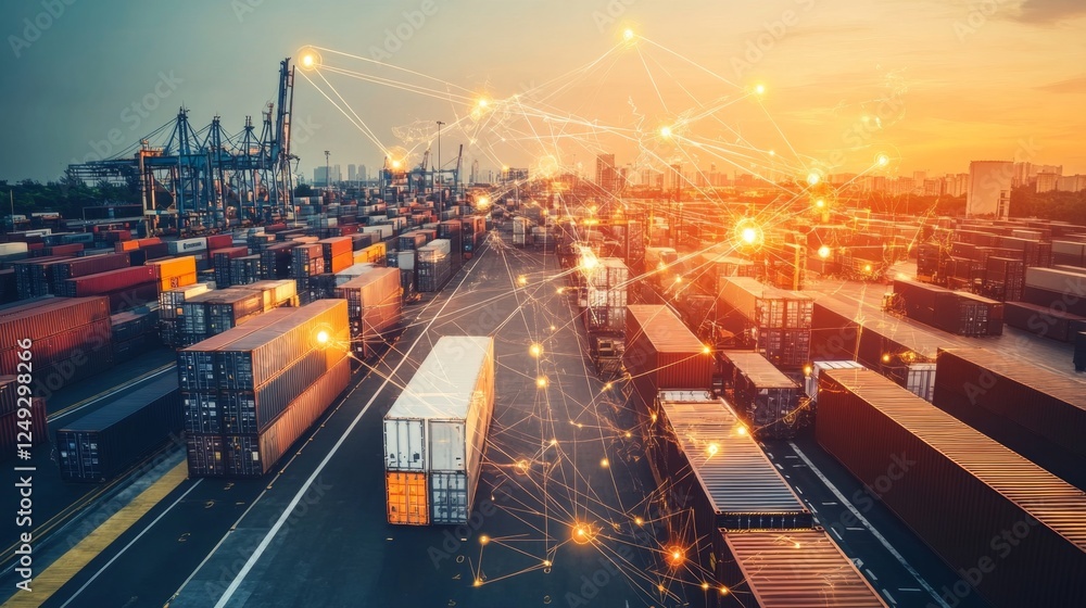 Poster integrating abstract logistics networks for enhanced efficiency in global supply chains