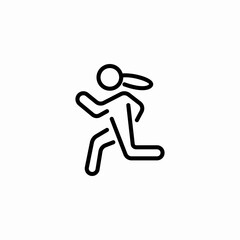 hurry jogging icon sign vector