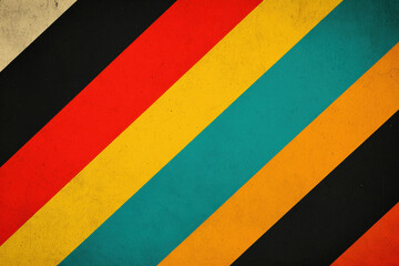 Diagonal retro stripes with vibrant vintage tones