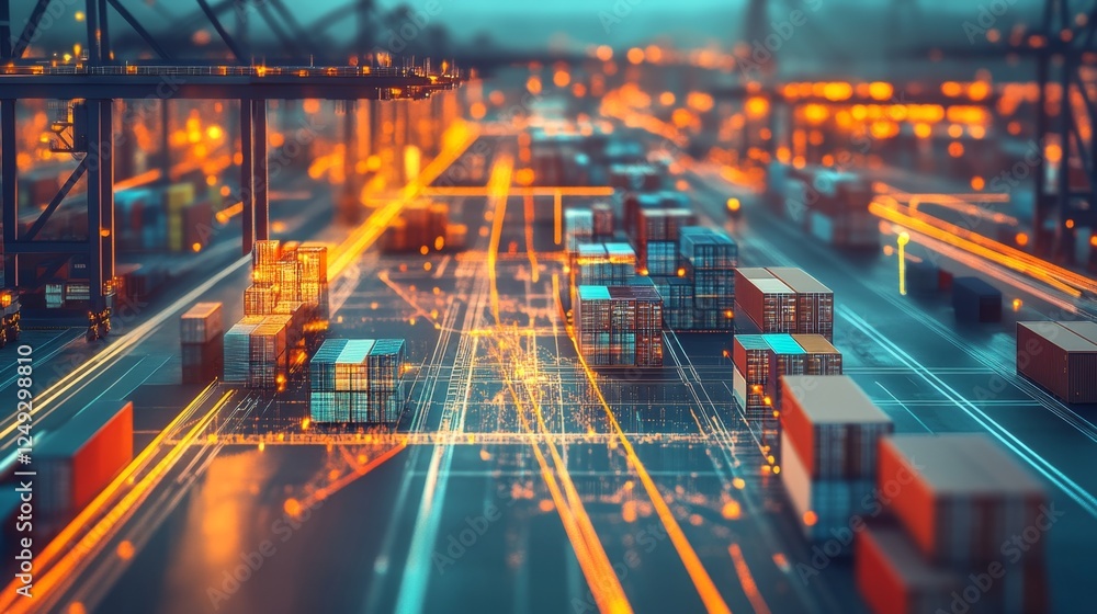Poster integrating abstract logistics networks enhancing efficiency in supply chains