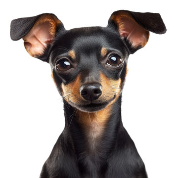 Adorable Miniature Pinscher Puppy Portrait