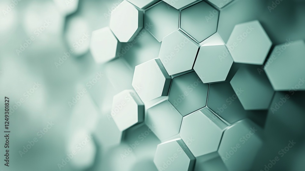 Poster creating abstract vertical gradient over hexagon bokeh background digital art modern design studio a