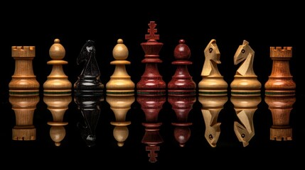 Chess pieces positioned to mirror sector rotation chessboard visual analysis strategic environment bird's eye view conceptual art