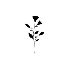 silhouette of a flower