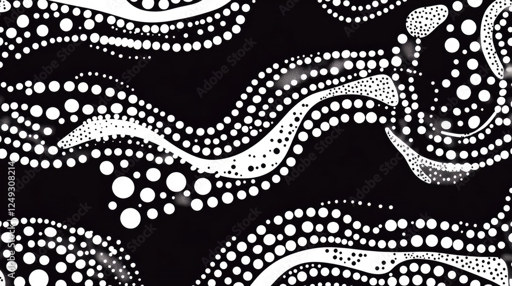 Aufkleber modern abstract design with dot patterns