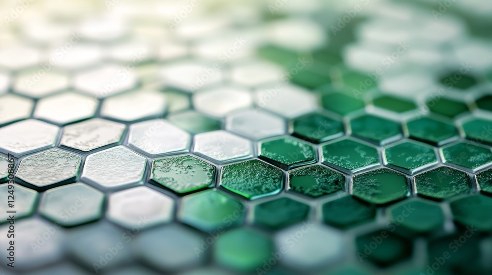 Poster artistic closeup of hexagon-shaped bokeh with gradient photography studio abstract content creative 