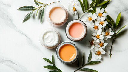 Minimalist Spring Skincare Flat Lay