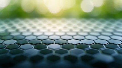 Obraz premium Hexagon-shaped bokeh serene garden closeup photography tranquil environment intimate view unique abstract concept