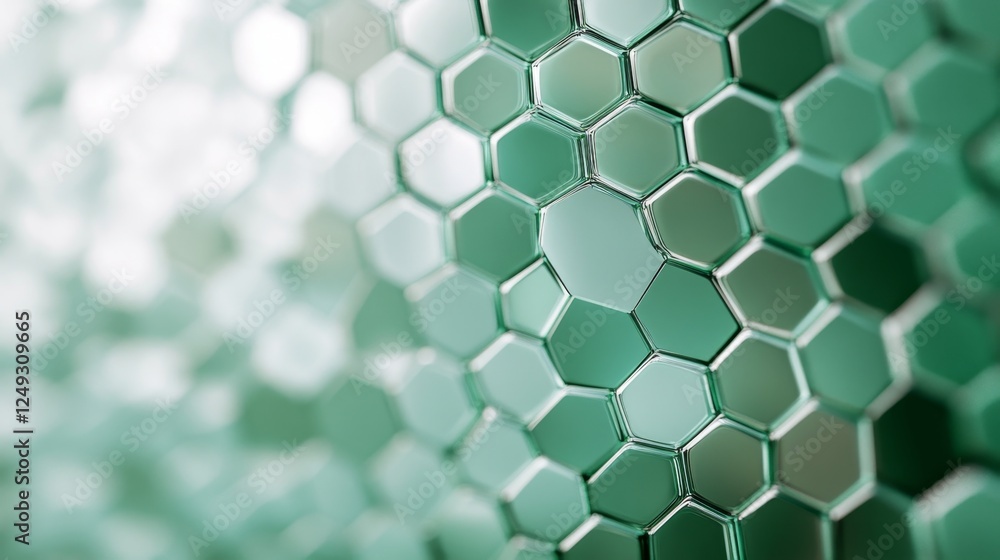 Poster hexagon bokeh closeup abstract art digital background gradient transit macro photography vibrant col