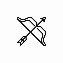 archery arrow bow icon sign vector