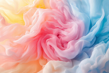 Fototapeta premium A vibrant swirl of pastel colors blending seamlessly into each other, with soft textures and fluid movement