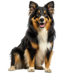 Happy Australian Shepherd Dog Sitting