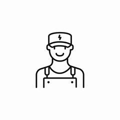 electrician man icon sign vector