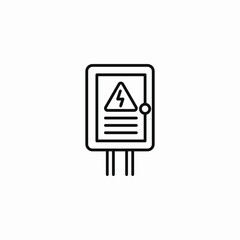 electricity box icon sign vector