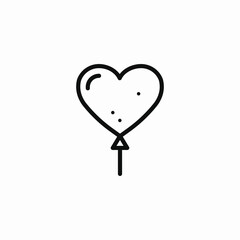 heart balloon icon sign vector