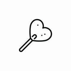 heart lollipop icon sign vector